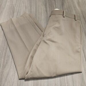 Brooks Brothers Pants Mens 36x25 Khaki Wool Madison Fit Pleated Dress Hemmed
